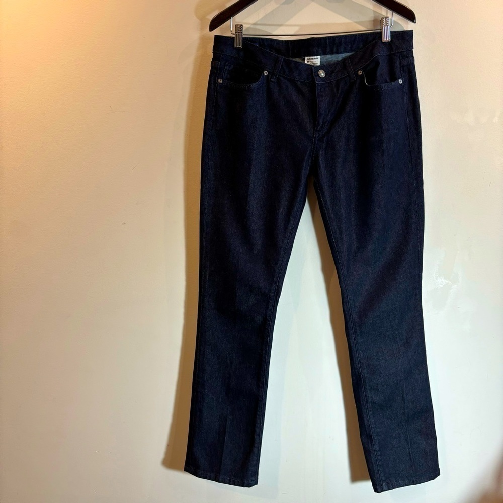 PATAGONIA Sz 32 Dark Wash Straight Leg 5 Pockets Cotton Denim Jeans
